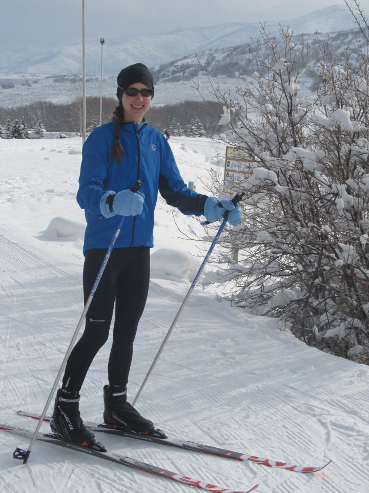 Emily Guillaume, hitting the trails at Soldier Hollow Legacy Cross-Country Ski Center in Midway, Utah. Photo Courtesy of Emily Guillaume.