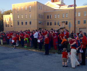 Blount County citizens gather in red shirts to fight for marriage equality. The experience gave light to the LGBT community and their love which has already won the battle.