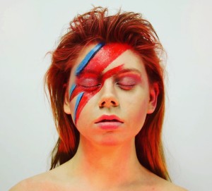Clair Scott replicates David Bowie’s classic look in memorial of  the glam rock icon. Scott looks back on Bowie’s life and music  in her column “With a little help from my friends.” Photo by Brian Reid.