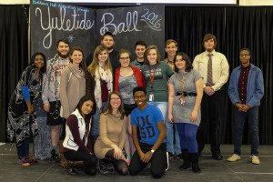 RHA members after decorating and setting up for the Yuletide Ball in the Alumni Gym. Photo by Beau Branton.