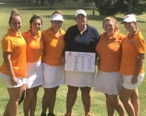 The MC Women’s Golf team after their record day at Tennessee Wesleyan University. Photo courtesy of MC Athletics.