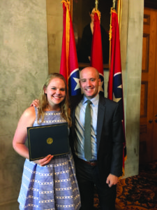 Maryville College senior Alyssa Hughes ‘17 is among five college students in Tennessee to be named recipient of the 2017 Harold Love Outstanding Community Service Award sponsored by the Tennessee Higher Education Commission (THEC). Photo by Allison Franklin.