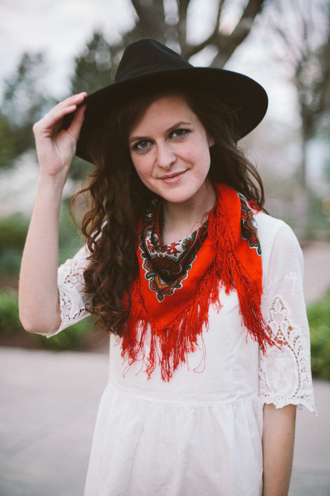 Fashion forward: The girl in the red scarf
