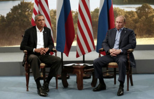 A meeting of the minds; Obama and Putin met to discuss rising violence in Syria just as Russia began its bombing campaign in the area. Despite the West’s protest of the human rights violations in Russia’s actions, countries like the US have horrendous track records themselves. Photo courtesy of Reuters.