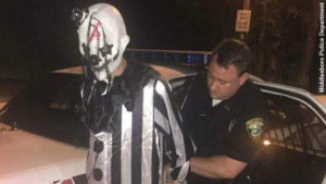 Man arrested by police in Middlesboro, Kentucky for wearing a mask in public and disorderly conduct. Photo from Middlesboro Police Department.