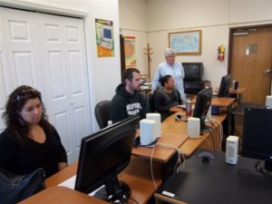 Through the Adult Education program, teachers and volunteer tutors work with adult students to develop workplace readiness skills.