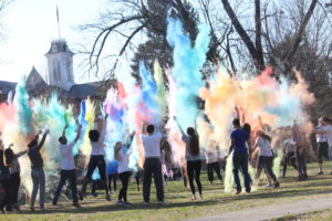 MC students celebrate Holi Festival, a Hindu holiday representing the coming of spring.