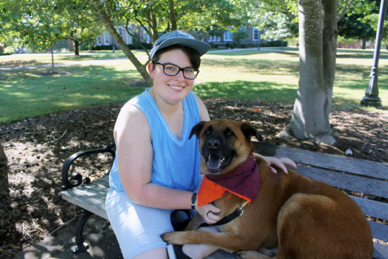 MC students and their pets around campus