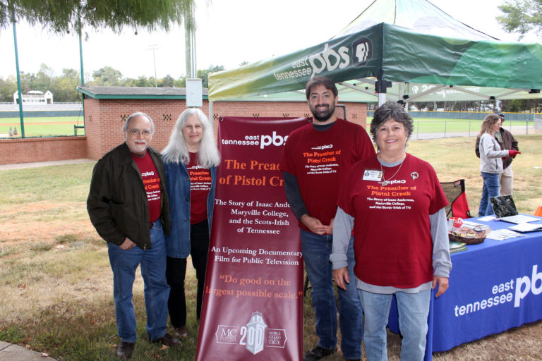 “The Preacher of Pistol Creek” production team visits Maryville College.