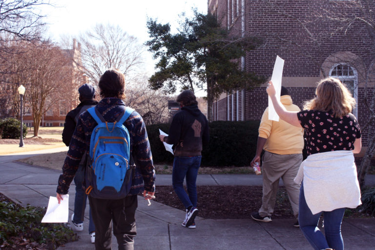 BSA hosts protest to raise student voices on minority issues at MC.