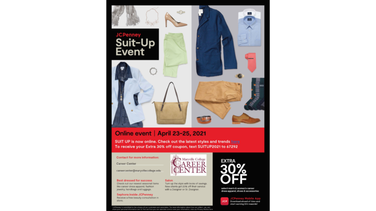 The MC Career Center hosts JCPenney Suit-Up Event online this year