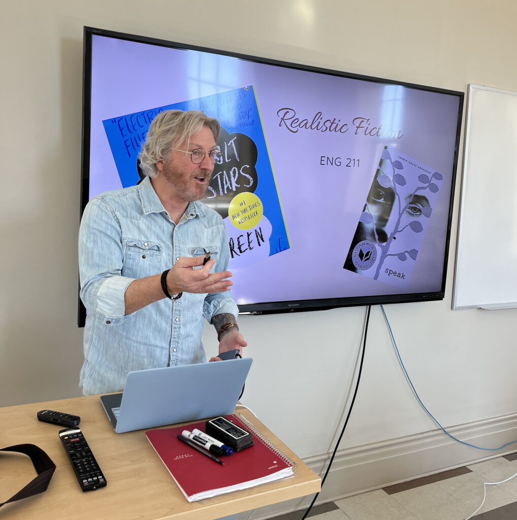 Mike Crabtree, new English instructor, brings YA Lit appreciation to campus