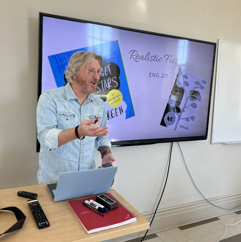 Mike Crabtree, new English instructor, brings YA Lit appreciation to campus