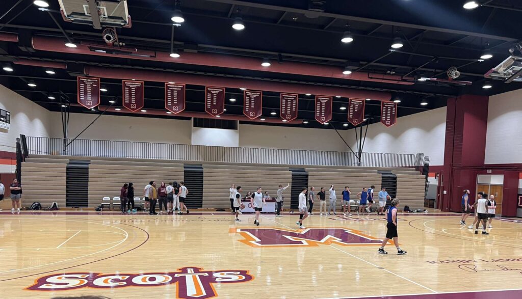Intramural basketball is all about friendly competition