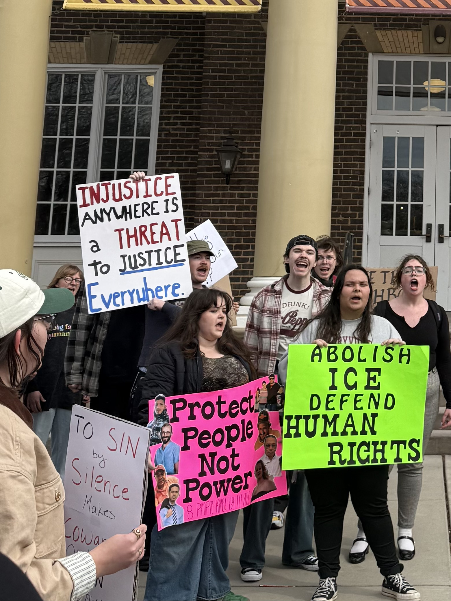 Protested Organizing Students organize an anti-ICE protest on campus - The Highland Echo